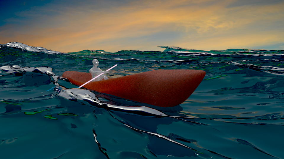 blender renders 1 boat scene